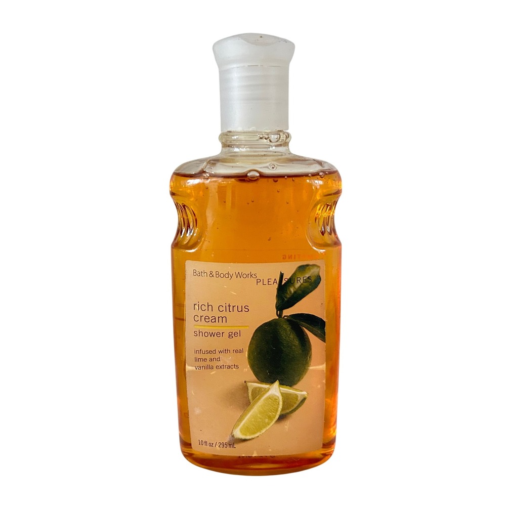 NIB Bath & Body Works Pleasures Rich Citrus Cream Shower Gel 10oz Lime Vanilla